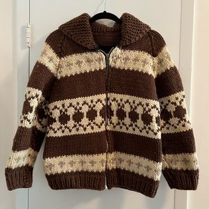 Vintage Cowichan Zip-up Cardigan